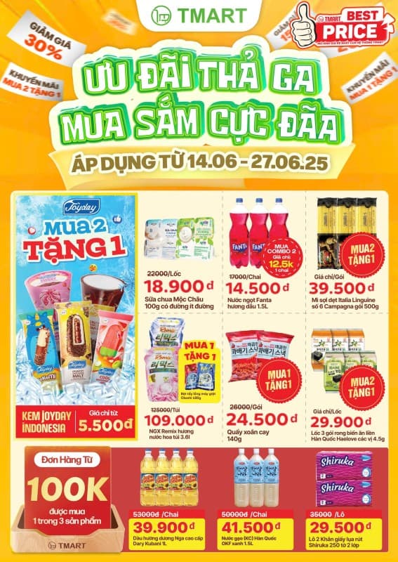 Chương trình khuyến mãi tại mô hình Best Price kỳ 14/06/2025 - 27/06/2025
