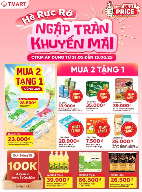 Chương trình khuyến mãi Tmart BEST PRICE từ 30/05/2025 - 13/06/2025