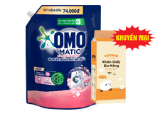 Nước giặt Omo cửa trước & của trên túi 3.6kg