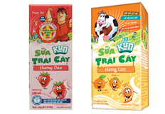 Sữa Trái Cây Kun Hương Dâu, Cam
